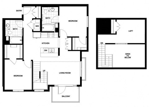 B20  Floor Plan at Candara at Hancock Park Apartments in Los Angeles CA